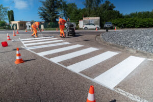 marquage au sol par Moselle Signalisation.